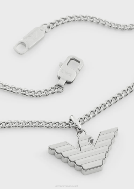 bărbați R802G2110 colier cu pandantiv din oțel inoxidabil Armani