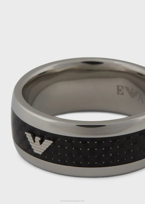bărbați R802G2112 inel din otel inoxidabil Armani