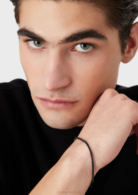 bărbați R802G2113 inel bandă din oțel inoxidabil Armani