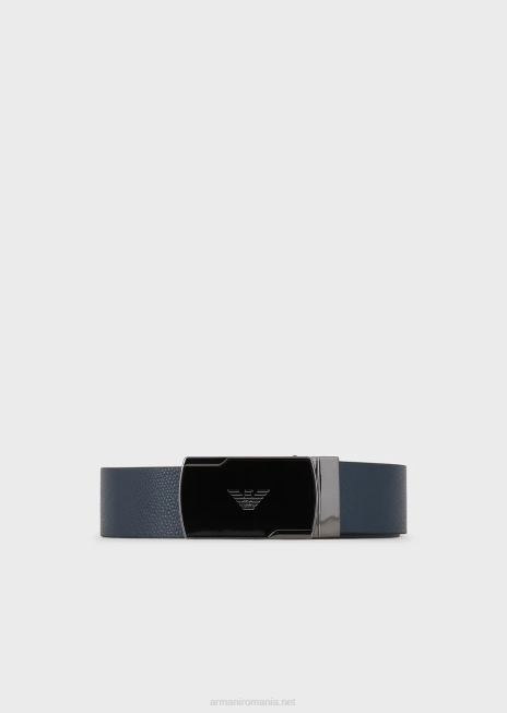 bărbați R802G1998 centura reversibila din piele palmellata Armani albastru