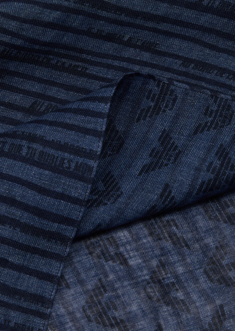 bărbați R802G2116 fură de in cu frază de colecție peste tot Armani albastru marin