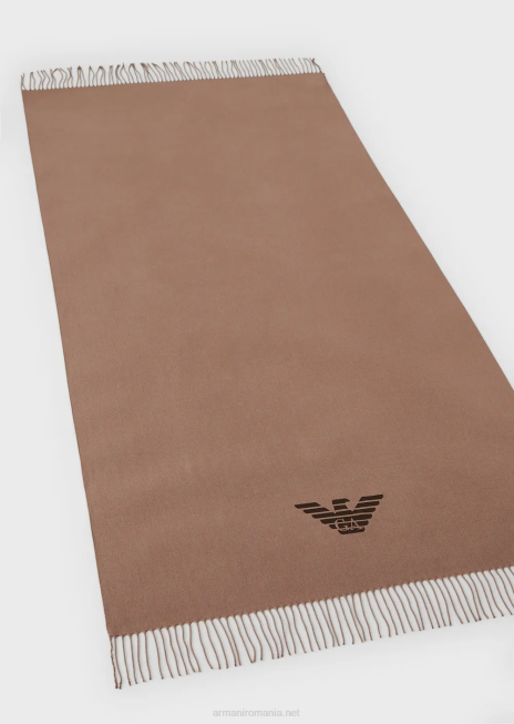 bărbați R802G2128 eșarfă cu franjuri cu imprimeu vultur Armani