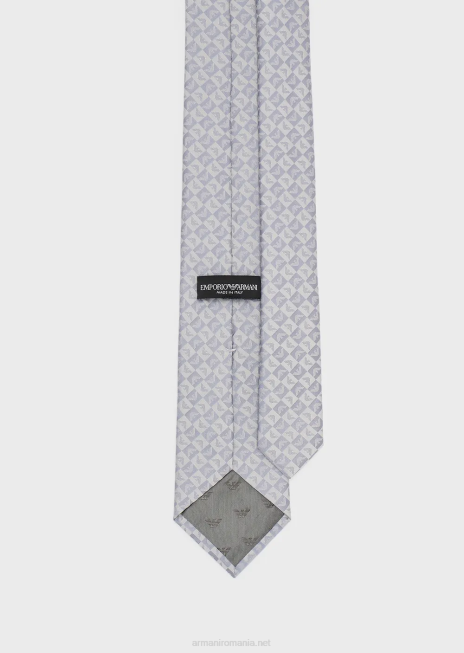 bărbați R802G2142 vultur de mătase pură și cravată jacquard cu carouri Armani