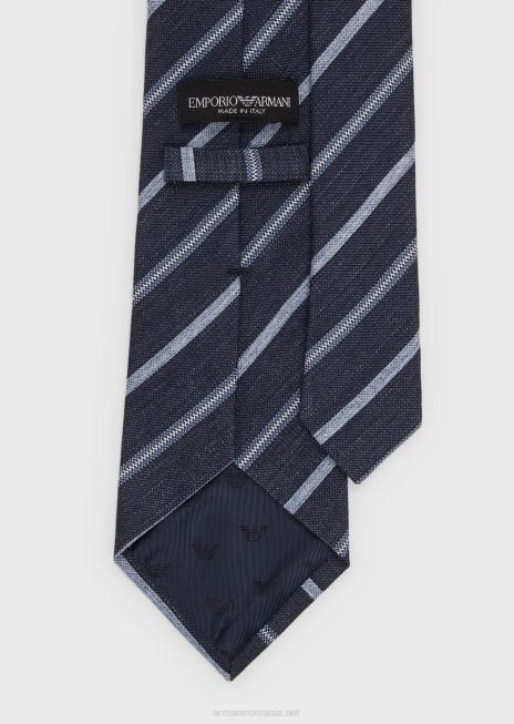 bărbați R802G2147 cravată din pură mătase jacquard în dungi Armani