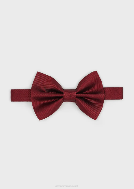 bărbați R802G2150 Papion în stil otoman din mătase pură Armani bordeaux