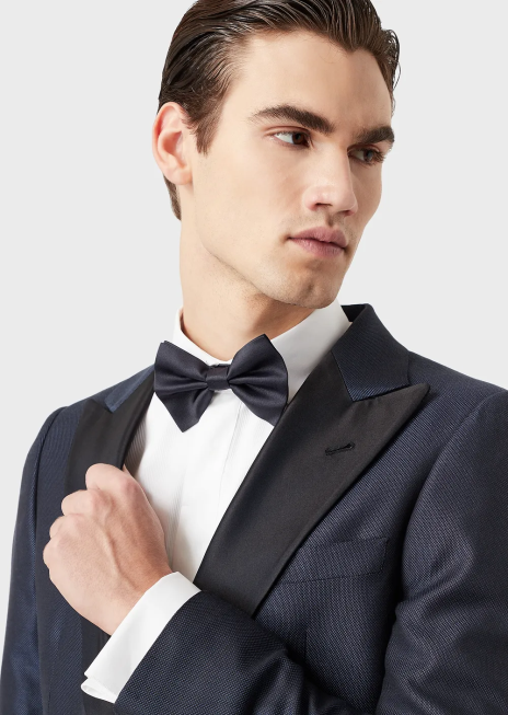 bărbați R802G2150 Papion în stil otoman din mătase pură Armani bordeaux