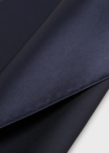 bărbați R802G2156 pătrat de buzunar din mătase pură cu micro-motiv jacquard Armani