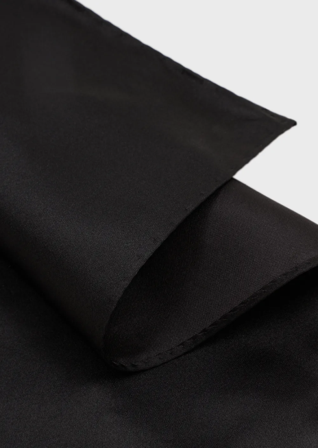 bărbați R802G2157 pătrat de buzunar din mătase pură cu micro-motiv jacquard Armani