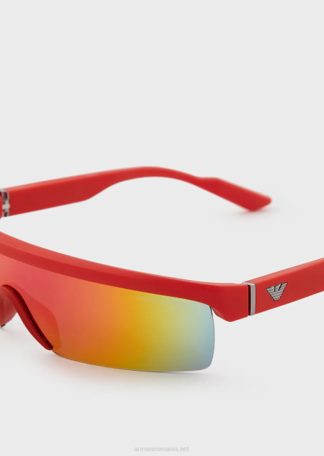 bărbați R802G2276 ochelari de soare dreptunghiulari cu lentile interschimbabile Armani portocale