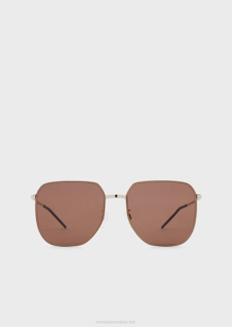 bărbați R802G2281 ochelari de soare pătrați unisex Armani aur