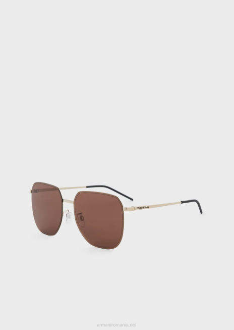 bărbați R802G2281 ochelari de soare pătrați unisex Armani aur