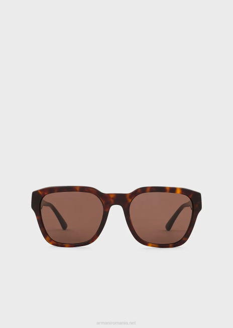 bărbați R802G2283 ochelari de soare patrati Armani maro inchis