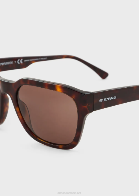 bărbați R802G2283 ochelari de soare patrati Armani maro inchis