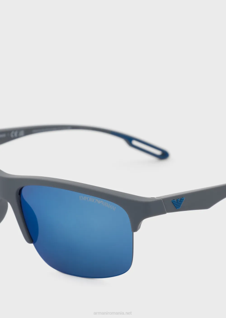 bărbați R802G2291 ochelari de soare dreptunghiulari Armani gri