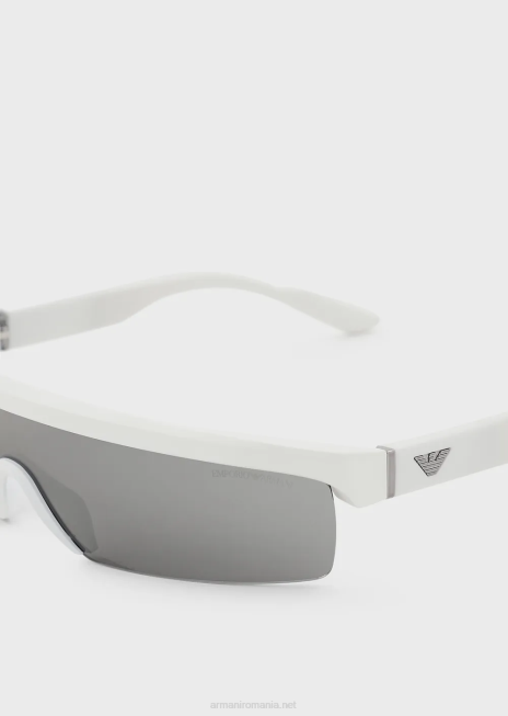 bărbați R802G2299 ochelari de soare dreptunghiulari cu lentile interschimbabile Armani alb