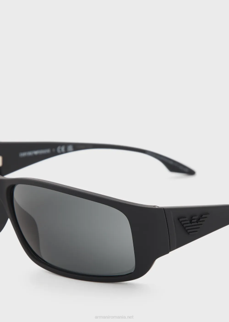 bărbați R802G2313 ochelari de soare dreptunghiulari Armani negru