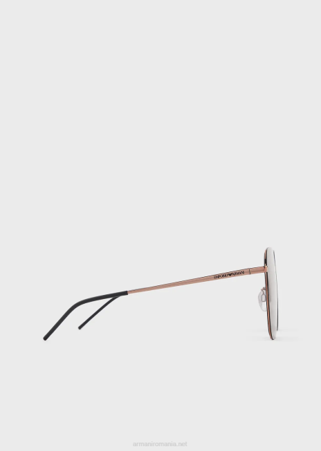 bărbați R802G2317 ochelari de soare pătrați unisex Armani aur roz