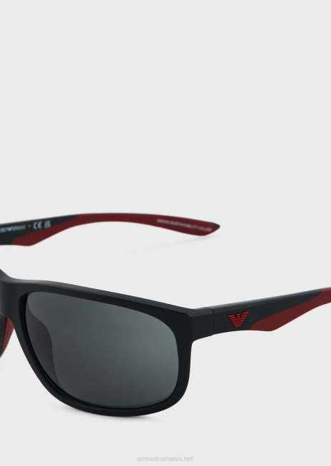 bărbați R802G2331 ochelari de soare pernă Armani negru