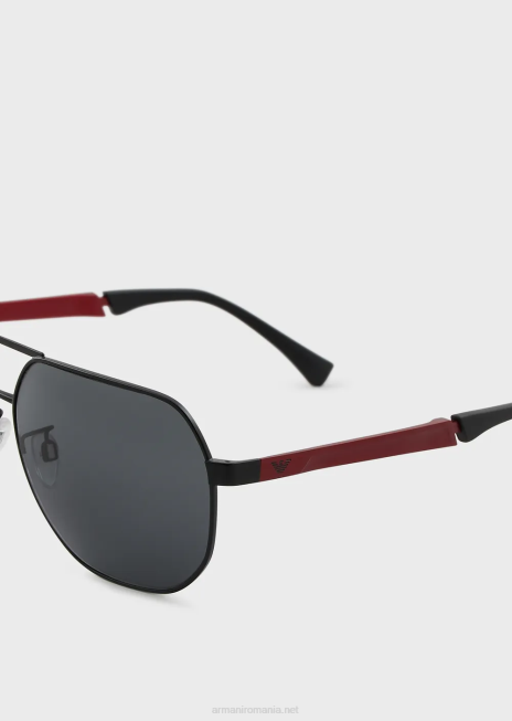 bărbați R802G2332 ochelari de soare de pilot Armani gri închis