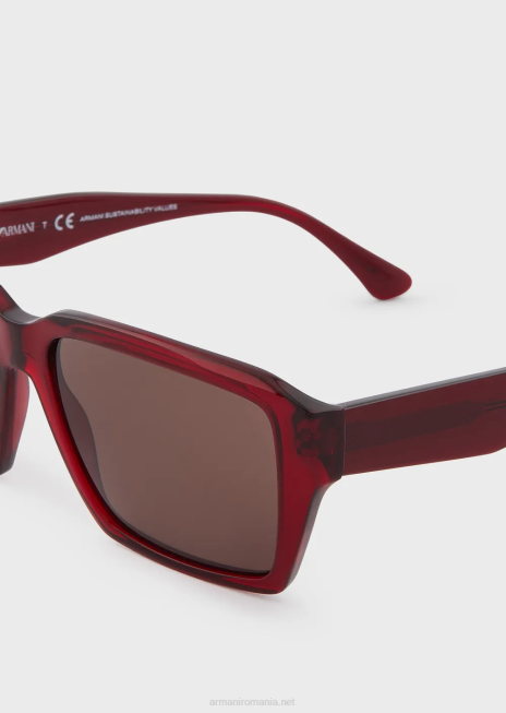 bărbați R802G2335 ochelari de soare dreptunghiulari Armani maro inchis