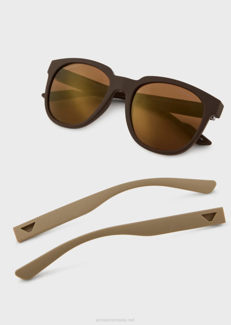 bărbați R802G2343 ochelari de soare panto cu temple interschimbabile Armani