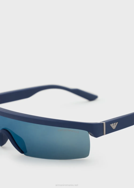 bărbați R802G2349 ochelari de soare dreptunghiulari cu lentile interschimbabile Armani albastru