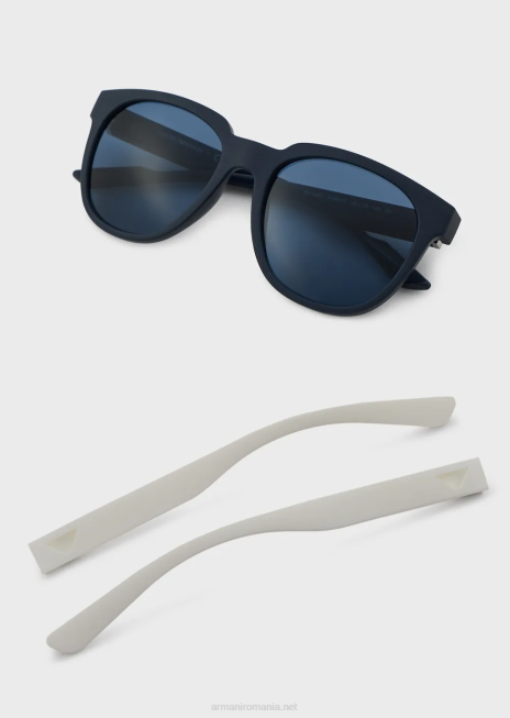 bărbați R802G2353 ochelari de soare panto cu temple interschimbabile Armani