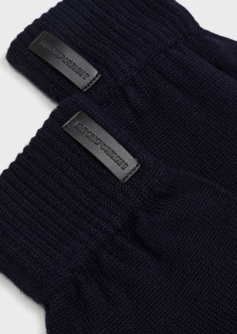 bărbați R802G2040 mănuși tricotate din lână virgină Armani