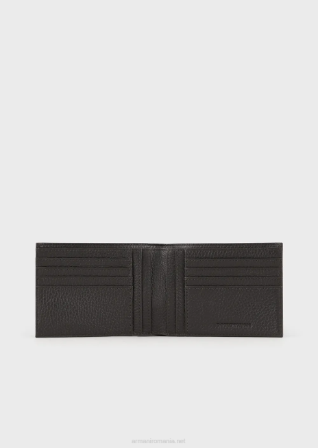 bărbați R802G2189 cutie cadou cu portofel și breloc din piele turnată Armani negru 2
