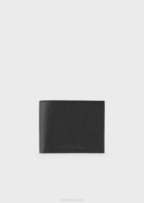 bărbați R802G2197 portofel din piele turnată cu portmoneu Armani gri închis
