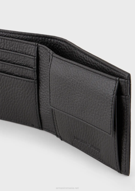 bărbați R802G2197 portofel din piele turnată cu portmoneu Armani gri închis