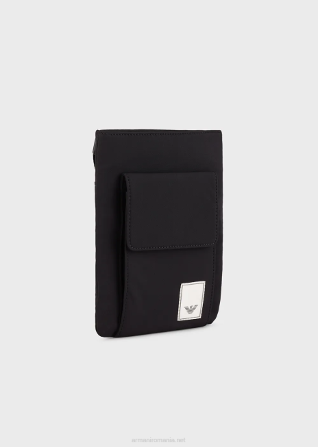 bărbați R802G2211 carcasă tehnică din nailon impermeabilă travel essentials Armani negru adânc