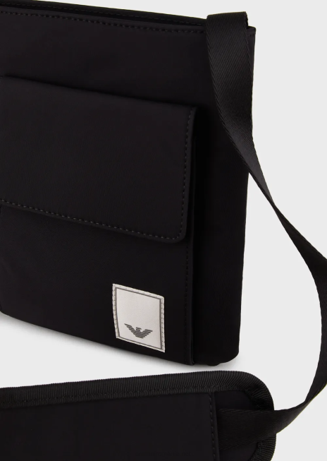 bărbați R802G2211 carcasă tehnică din nailon impermeabilă travel essentials Armani negru adânc