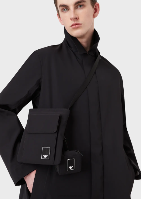 bărbați R802G2220 husă pentru airpod-uri din nailon pentru travel essentials Armani