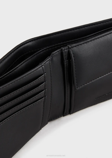 bărbați R802G2223 portofel cu placă de vultur și portmoneu Armani