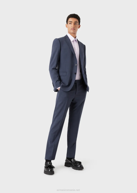 bărbați R802G1129 cămașă din poplin stretch, modernă, cu guler rigid Armani roz