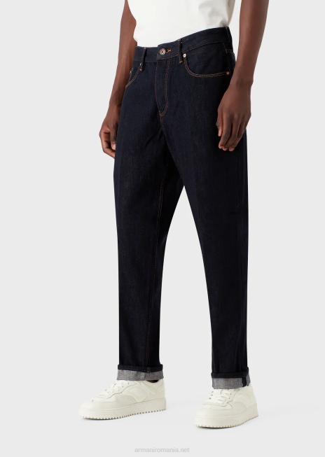 bărbați R802G1148 blugi din denim albastru reactiv j72 loose-fit Armani denim