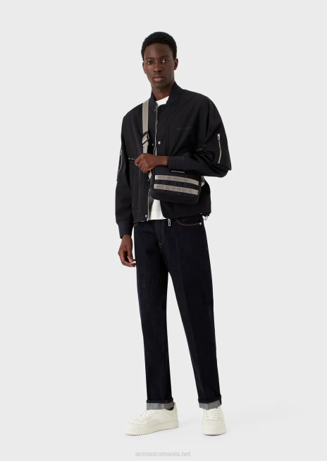 bărbați R802G1148 blugi din denim albastru reactiv j72 loose-fit Armani denim