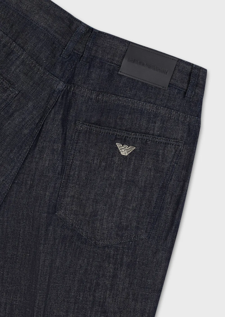 bărbați R802G1152 blugi j79 loose-fit din denim lejer decolorat Armani denim