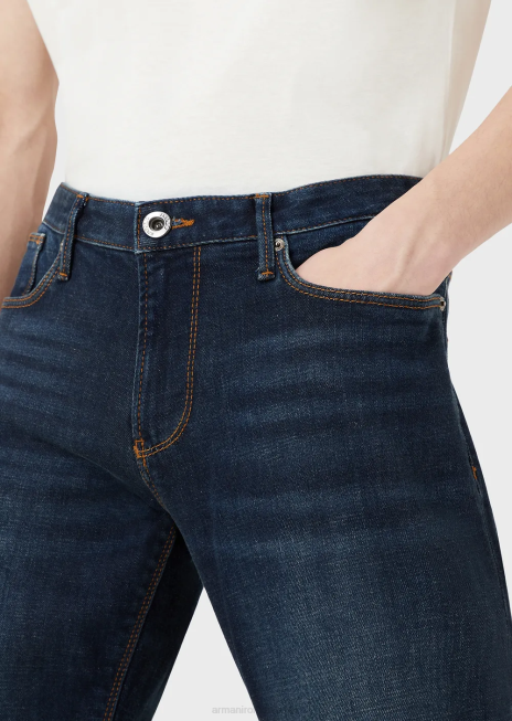 bărbați R802G1154 blugi denim de bază j06 slim-fit Armani albastru