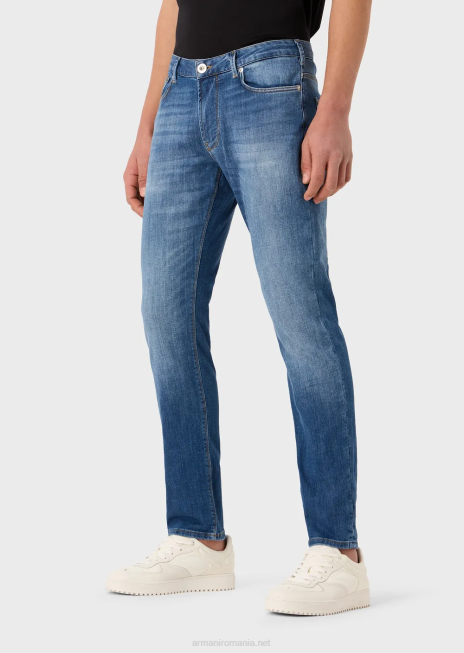 bărbați R802G1156 blugi din denim confort slim-fit j06 Armani albastru deschis