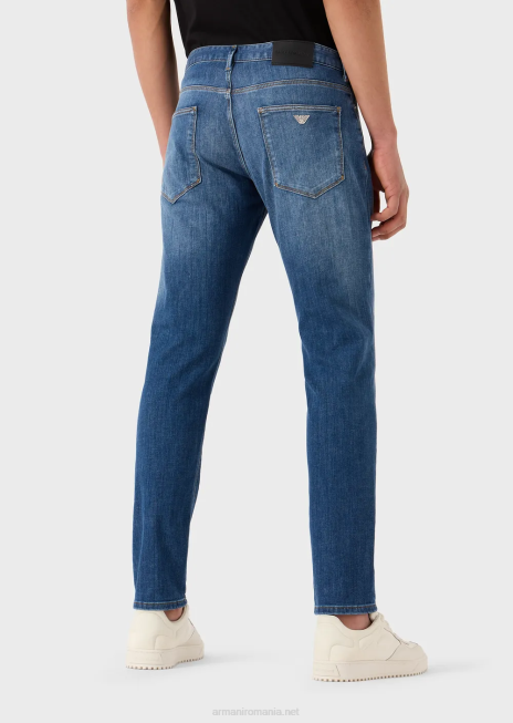 bărbați R802G1156 blugi din denim confort slim-fit j06 Armani albastru deschis