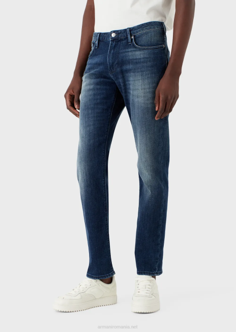 bărbați R802G1159 blugi j06 slim-fit din denim organic Armani denim