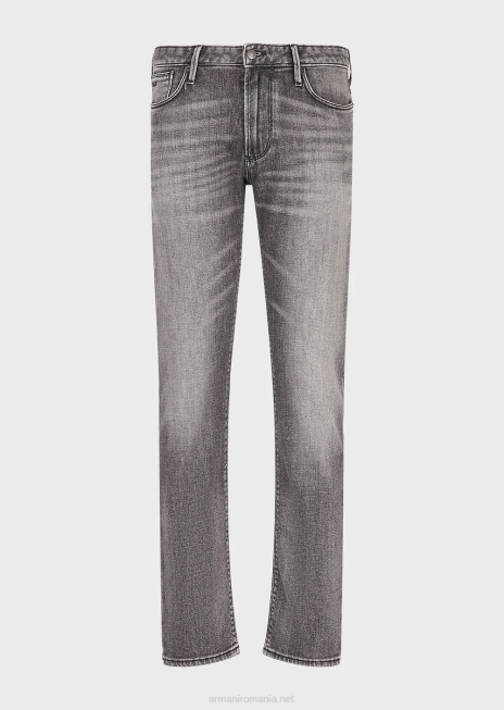 bărbați R802G1160 blugi j06 slim-fit din denim organic Armani gri