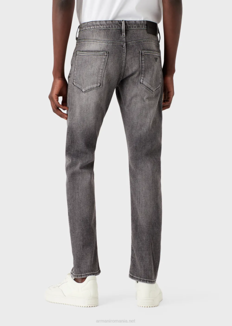 bărbați R802G1160 blugi j06 slim-fit din denim organic Armani gri
