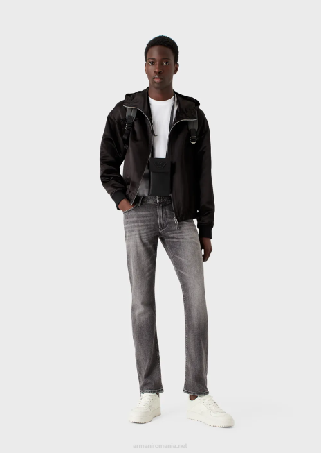 bărbați R802G1160 blugi j06 slim-fit din denim organic Armani gri