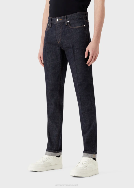 bărbați R802G1167 blugi din denim albastru j75 slim-fit Armani albastru