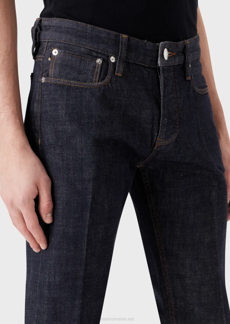 bărbați R802G1167 blugi din denim albastru j75 slim-fit Armani albastru