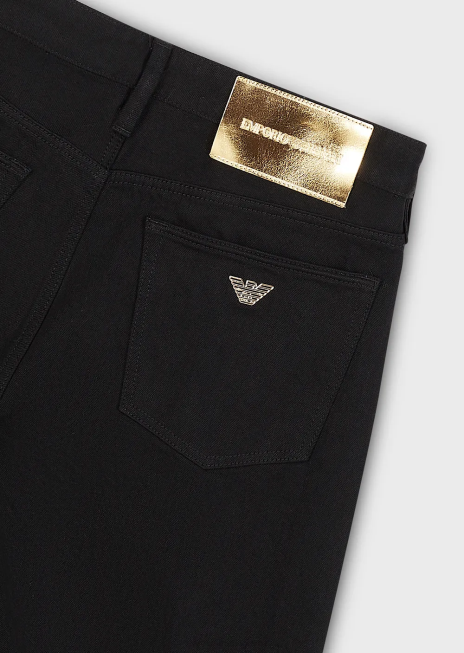 bărbați R802G1168 blugi j75 slim-fit cu detalii aurii Armani negru