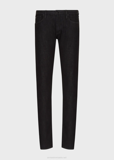 bărbați R802G1169 Blugi din denim j75 slim-fit, albastru închis, clătiți Armani negru